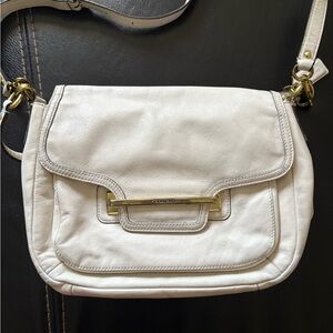 Coach Taylor White Crossbody Bag with Gold Accent